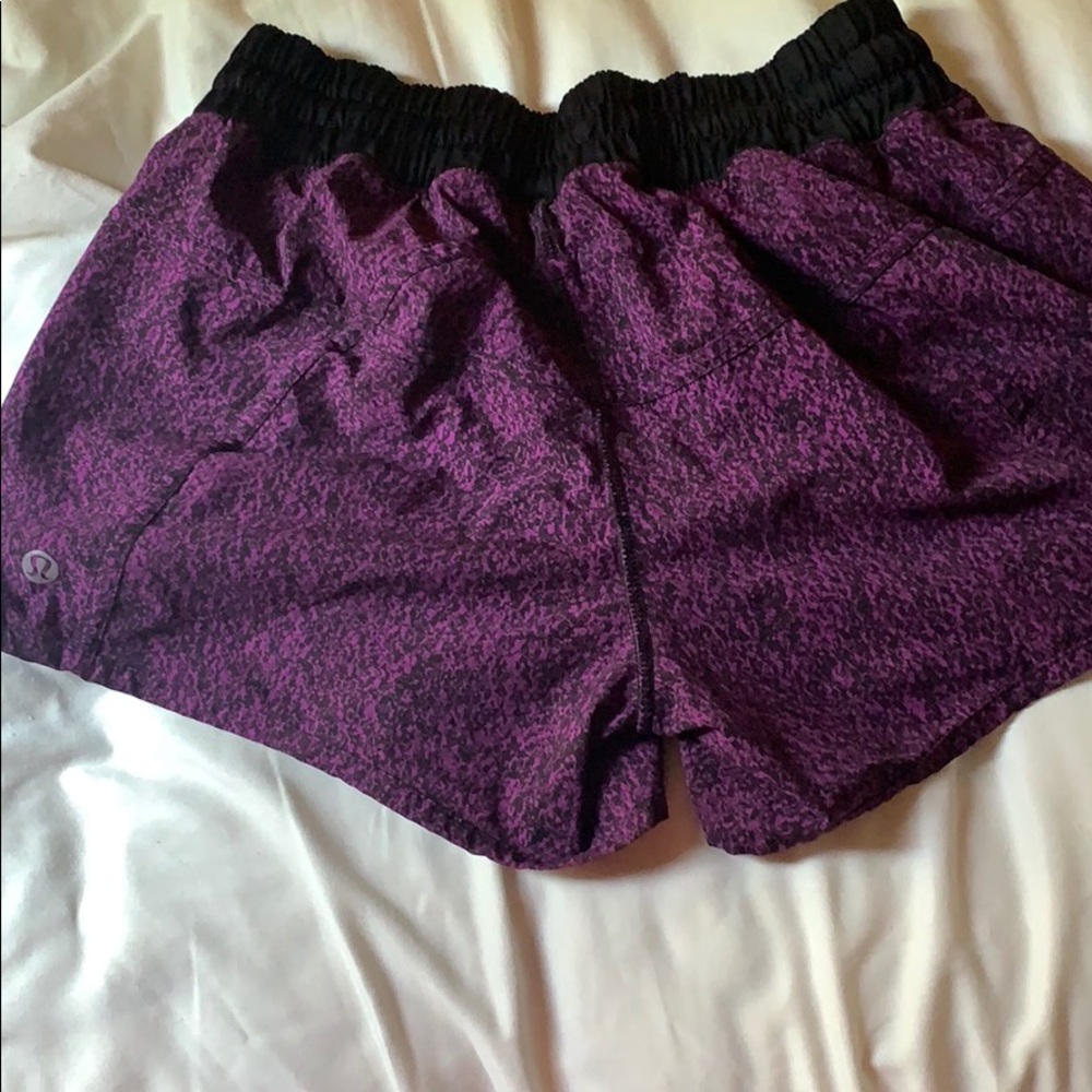 Lululemon black and purple shorts